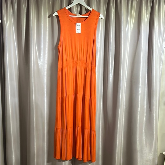 Style & Co. Vibrant Orange Maxi Dress - Picture 1 of 6